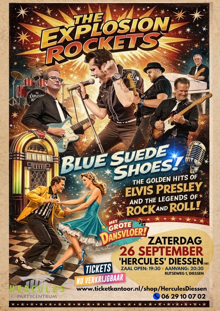 Flyer 'Blue Suede Shoes!' Dance Party